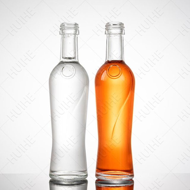 Factory Wholesale 50ml Round Clear Glass Miniature Spirit Bottles