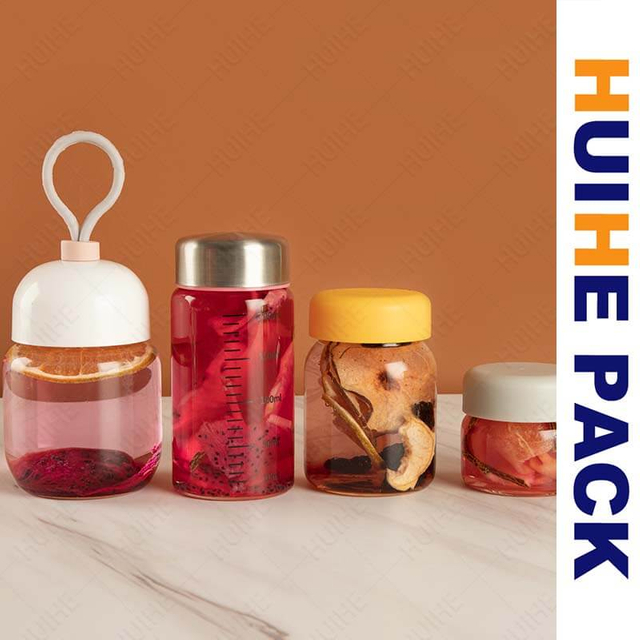 Mini High Borosilicate Glass Water Drinking Bottle with Screw Cap