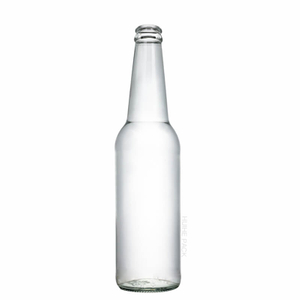 650ml Cylinder Glass Sparkling Beverage Bottle with Crown Cap