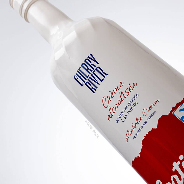 750ml Tapered Shape Opal Glass Vodka Rum Gin Liquor Liqueur Bottle