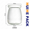 100ml Food-grade Glass Dairy Bottle for Yogurt Pudding