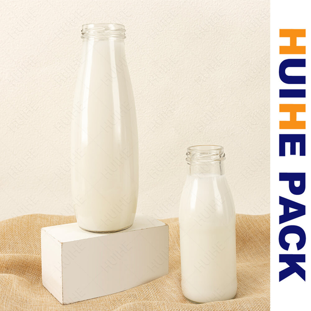 Wholesale Clear Glass Milk Container with Twist off Lid