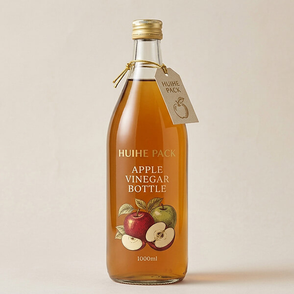 1L Glass Vinegar Bottle with Cap
