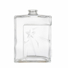 Star-Embossed Square Empty Glass Liquor Bottle for Sale