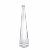 Sleek Elongated Cone Liquor Bottle with Vertical Ridges