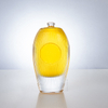 Oval Vertically-ribbed Patterns Glass Liquor Bottle