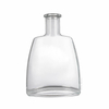Flat Trapezoidal Liquor Bottle with Gently Curved Edges