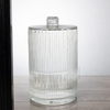 Vertical Ribbed Cylinder Liquor Bottle with Screw Corks
