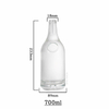 Rounded Bulbous Cylinder Glass Liquor Bottle Mead Bottle