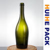 750ml Dark Green Curved Bulb Glass Cider Bottle with Crown Cap