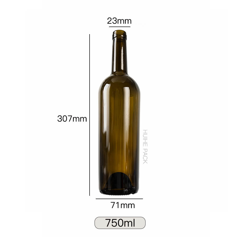 2 750ml bordeaux wine bottles (11)