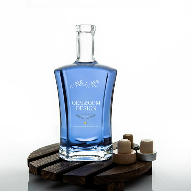 Garrafa de tequila de vidro transparente 75CL com tampa de corti&ccedil;a