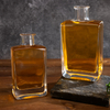 Short Neck Small 100ml 200ml Flat Square Alochol Glass Bottles