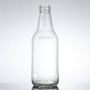 380ml Premium Textured Glass Water Bottle with Screw Lid