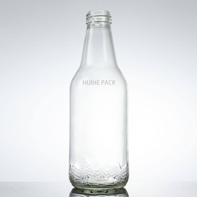 380ml Premium Textured Glass Water Bottle with Screw Lid