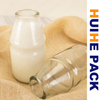 BPA Free Clear Glass Yakult Dairy Beverage Bottle Custom Logo