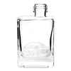 Personalized Embossed 350ml Square Glass Vodka Bottle