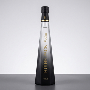 700ml Irregular Transparent Glass Vodka Bottle with Corks