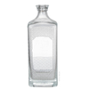 1000ML Embossed Square Glass Liquor Bottle