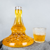 Broad Bottom Liquor Bottle with A Diamond - Patterned Embossment