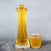 Twisted Oval Waisted Clear Glass Bottle 500ml Wholesale