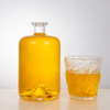 Indented Bottom Rounded Shoulder Cylinder Liquor Bottle