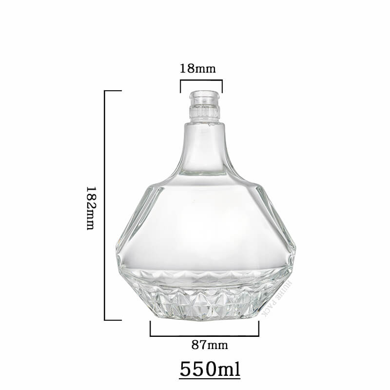 angular shape liuqor bottle-capacity