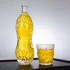750ml Irregular Clear Glass Whiskey Bottle with Custom Cork