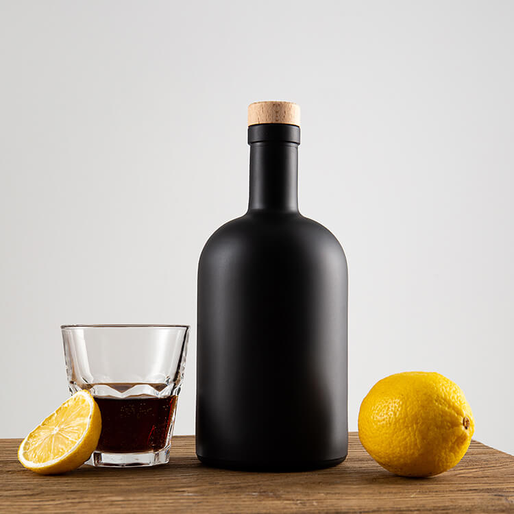 black nordic glass bottle