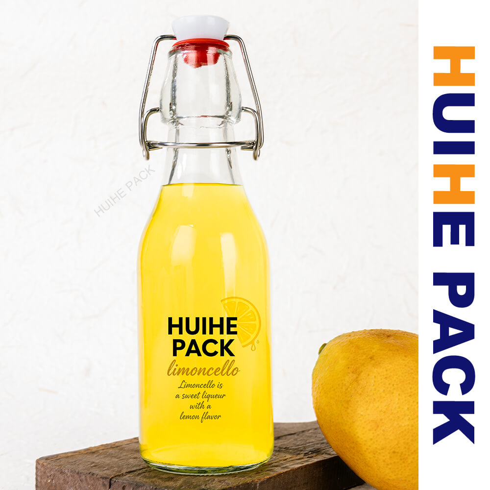 Swing top limoncello bottles