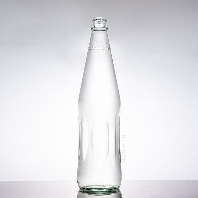 875 ml klart glas appelsin &aelig;blejuiceflaske med kroneh&aelig;tte