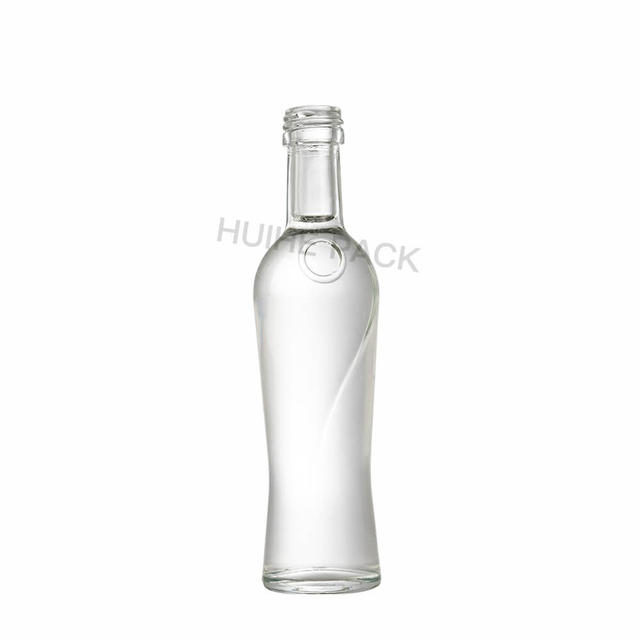 Factory Wholesale 50ml Round Clear Glass Miniature Spirit Bottles