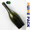 750ml Dark Green Curved Bulb Glass Cider Bottle with Crown Cap