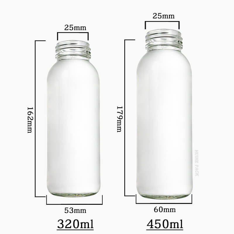 320ml 450ml glass beverage bottle wide mouth (18)