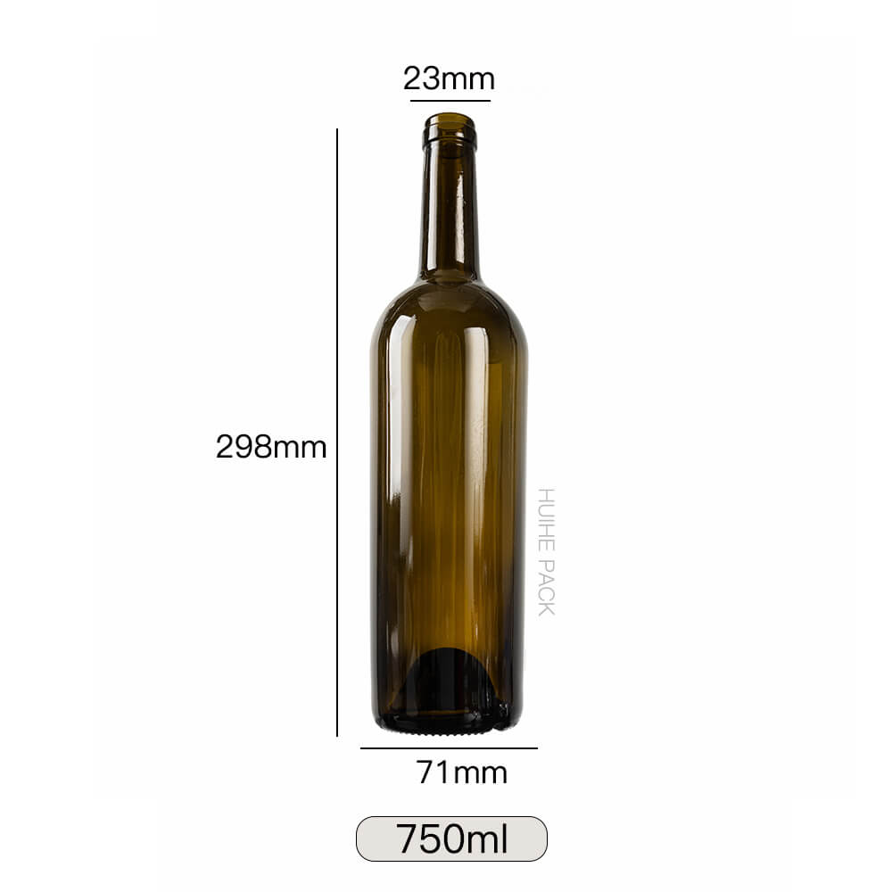 2 750ml bordeaux wine bottles (10)