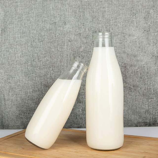 Bulk Cylinder Food-grade Glass Dairy Bottle for Milk Tea Yogurt