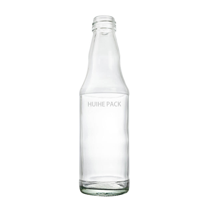 High-end 270ml Transparent Glass Water Bottle with Screw Neck