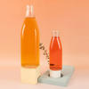 PP Screw Lid 70ml 300ml 1000ml Square Pressed Juice Glass Bottle