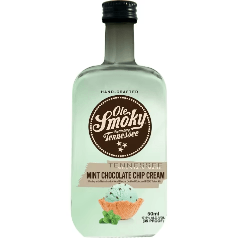 50ml Ole Smoky Mint Chocolate Chip Whiskey Cream bottle