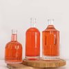 Ribbed Round Screw & Cork Finish Glass Liquor Bottles