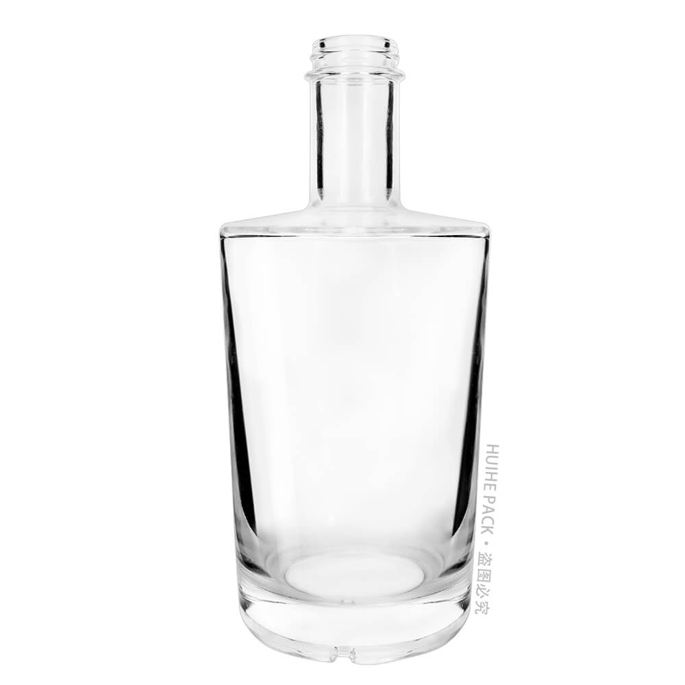 clear liquor bottle