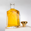 Irregular Angular Structure Faceted Edges Liquor Bottle