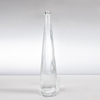 Sleek Elongated Cone Liquor Bottle with Vertical Ridges