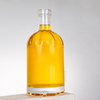 Bulbous Shoulder Cylinder 750ml Clear Glass Liquor Bottle
