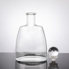 Flat Trapezoidal Liquor Bottle with Gently Curved Edges