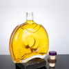 Flat Oval Liquor Bottle with Chain-like Pattern Around