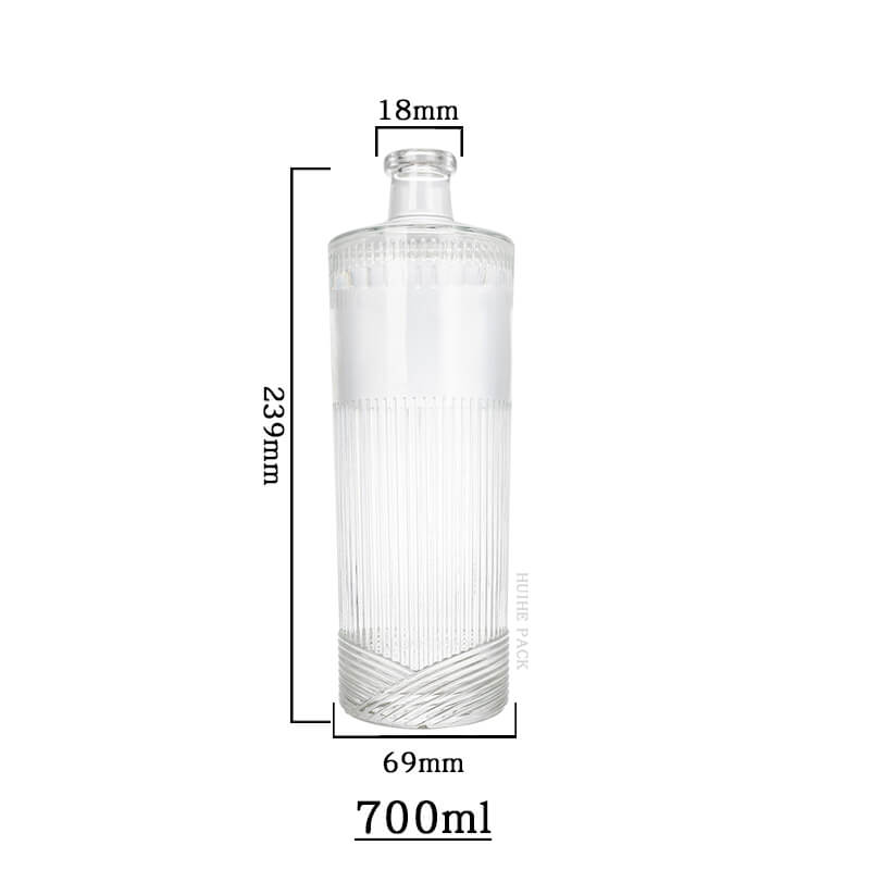 cylindrical striped spirit bottle-capacity