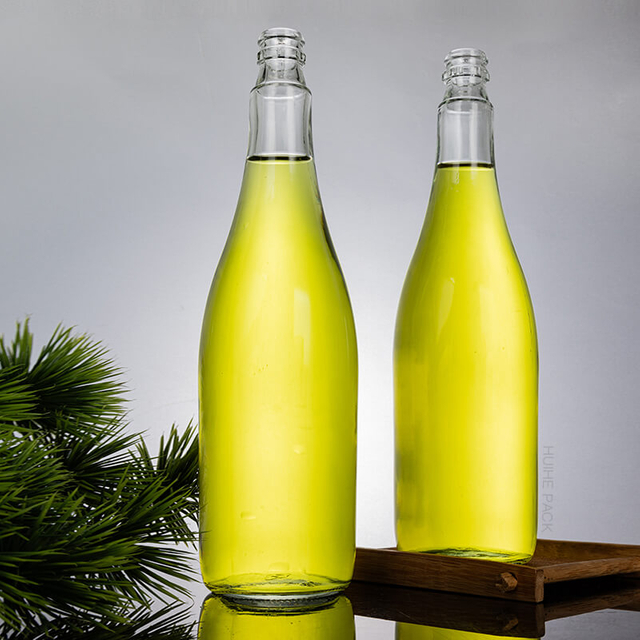 785 ml bulk glas frugtjuice drikkevareflaske med kroneh&aelig;tte