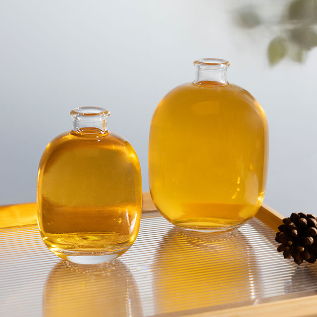 Garrafas de vidro de &aacute;lcool frutado redondas de 250ml 500ml