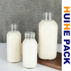 Wide-neck Square BPA Free Glass Dairy Bottle with Screw Lid